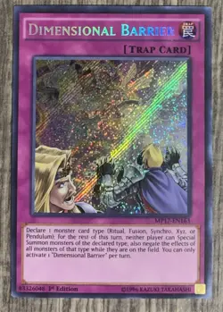 *** DIMENSIONAL BARRIER *** 1ST EDITION SECRET RARE LP MP17-EN163 YUGIOH! - Image 1