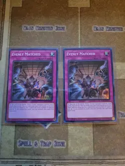 YUGIOH 2X EVENLY MATCHED RA01-EN074 SUPER 1ST ED NM - Image 1