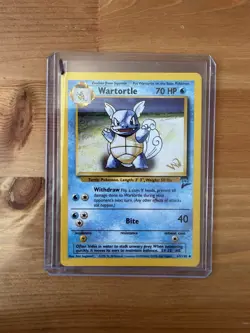 Pokemon Card Wartortle 63/130 Base Set 2 Wizards Promo Gold W Stamp WOTC - NM - Image 1