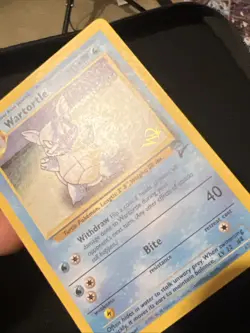 Pokemon Wartortle Card 63/130 Base Set 2 Promo W Gold Stamp WOTC NM - Image 2