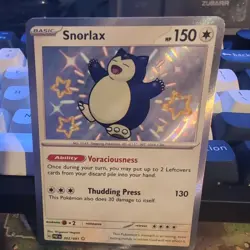 Pokemon Snorlax 202/091 SV Paldean Fates Shiny Rare Card Baby Shiny NM Condition - Image 1