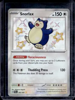 2024 Pokemon SV Paldean Fates PAF EN Snorlax #202/091 - Image 1