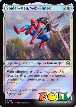 Spider-Man, Web-Slinger 0016 MTG Marvel's Spider-Man Common NP Foil - Image 1