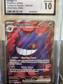 Pokemon Gengar EX Full Art Cgc Gem Mint 10 Card Temporal Forces 193/162 - Image 4