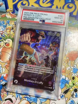 PSA 10 One Piece EN Promo Monkey D. Luffy PSA Magazine 2024 Exclusive OP05-060 - Image 2