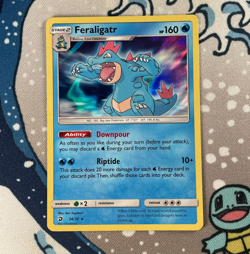 Feraligatr 24/70 Holo Rare Sun & Moon Dragon Majesty Pokemon Card 2018 LP - Image 1
