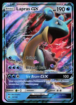 Lapras GX 35/149 - Sun & Moon Base Set - Ultra Rare Holo - Pokemon TCG Card NM - Image 1
