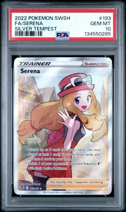 PSA 10 Serena (Full Art) 193/195 Silver Tempest Ultra Rare Pokemon Card - Image 1