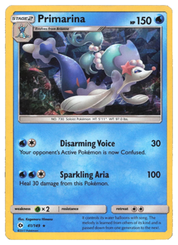 Primarina 41/149 Cracked Ice Promo Pokemon Card NM - Image 1