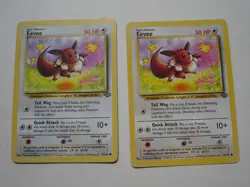 2 x Pokemon Eevee TCG Jungle Cards 51/64 Regular Common Non-Holo 1999 Wizards - Image 1