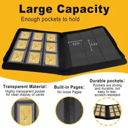 288/576 Toploader Binder 9 Pocket Zippered Card Album for Pokemon MTG Cards - Image 2