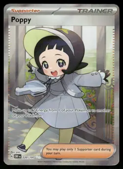 Pokemon Cards Poppy 220/197 Obsidian Flames Ultra Rare NM - Image 1