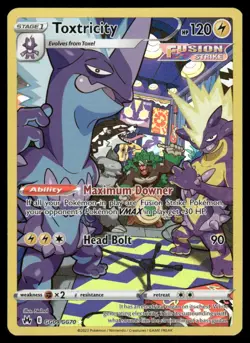 Pokemon Cards Toxtricity GG09/GG70 Crown Zenith Galarian Gallery Holo NM - Image 1