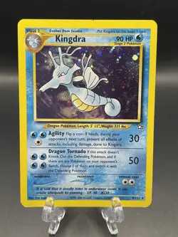Pokemon Kingdra Neo Genesis TCG Holo Card 8/111 Unlimited Rare LP Condition - Image 1