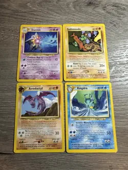 Pokemon Wotc Neo Revelation 4 Rare Vintage Card Collection Lot Starmie Kingdra - Image 1