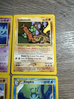 Pokemon Wotc Neo Revelation 4 Rare Vintage Card Collection Lot Starmie Kingdra - Image 4