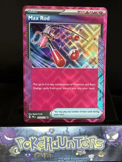 Pokemon Card Max Rod 116/131 Ace Spec Prismatic Evolutions Holo Rare NM - Image 1