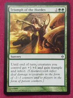 Magic The Gathering NEW PHYREXIA TRIUMPH OF THE HORDES green card MTG - Image 1