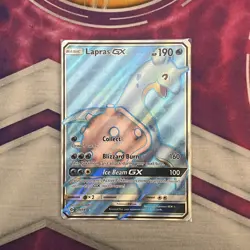 Pokemon TCG Lapras GX Sun Moon 139/149 Holo Full Art Ultra Rare NM - Image 1