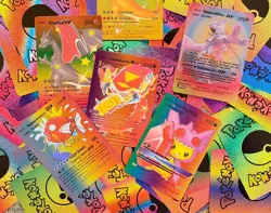 Pokemon Gold Foil Rainbow GX Vmax EX - MULTI PACK 55pcs - Novelty Item - Image 3