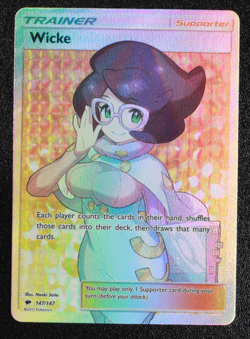 Pokemon TCG Wicke 147/147 Ultra Rare (Full Art) Sun and Moon: Burning Shadows - Image 1