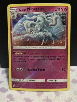 Pokemon TCG Alolan Ninetales Reverse Holo 111/181 Team Up - Image 1