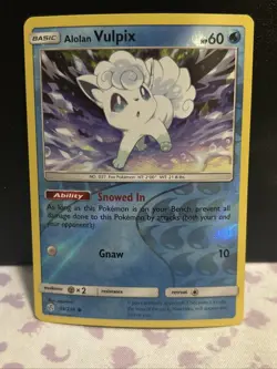 Pokemon: Alolan Vulpix #39/236 Reverse Holo Sm-Cosmic Eclipse 2019 - NM - G89 - Image 1