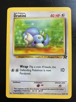 Pokemon Non-Holo Team Rocket Dark Dragonite 22/82, Dark Dragonair33/82 & Dratini - Image 3
