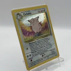 Pokemon TCG Clefable Jungle 1/64 Holo Unlimited Holo Rare LP/MP - Image 2