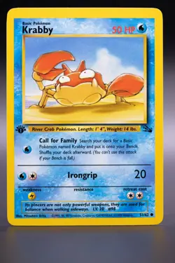 2. Krabby - 51/62 - 1st Edition Fossil - Pokemon WOTC Mint/Near Mint - Image 1