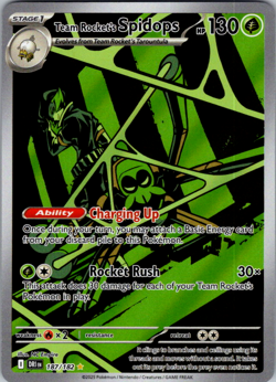 🔥Pokemon - Team Rocket's Spidops - IR - 187/182 - Destined Rivals - NM🔥 - Image 1