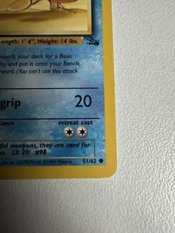 Krabby 1st Edition Fossil 51/62 WOTC Vintage Pokemon 1999 - Image 5