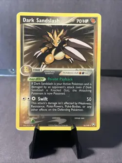 Pokemon TCG Dark Sandslash #18/109 EX Team Rocket Returns VTG WOTC 2004 - Image 1