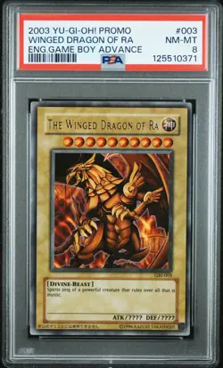 Yu-Gi-Oh! GAME BOY The Winged Dragon Of Ra (GBI-003) Ultra Rare PSA 8 NM-MT - Image 1
