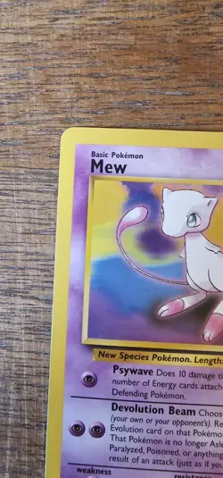 Mew Black Star Promo Card Number 8 TCG Pokemon Card 1999 WOTC Vintage Rare - Image 2
