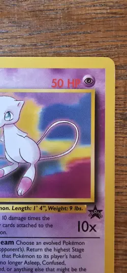 Mew Black Star Promo Card Number 8 TCG Pokemon Card 1999 WOTC Vintage Rare - Image 5
