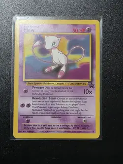 Mew Black Star Promo Card Number 8 TCG Pokemon Card 1999 WOTC Vintage Rare - Image 1
