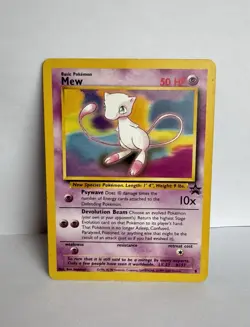 Mew Black Star Promo Card Number 8 TCG Pokemon Card 1999 WOTC Vintage Rare - Image 1