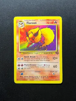 Flareon 19/64 jungle set non holo Rare Vintage Wotc 1999 Pokemon Card MP - Image 1