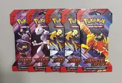 Lot Of 5 | Pokemon TCG | Destined Rivals Sleeved Booster Packs | Factory Sealed - Image 1