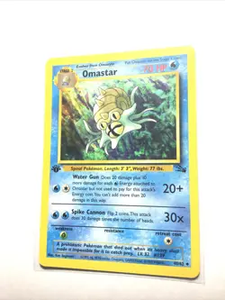OMASTAR - 40/62 - 1st Edition Fossil - Pokemon Card - LP - Image 1