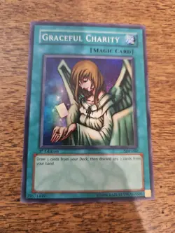Yu-Gi-Oh! TCG Graceful Charity Super Rare 1st Edition SDP-040 - Image 1