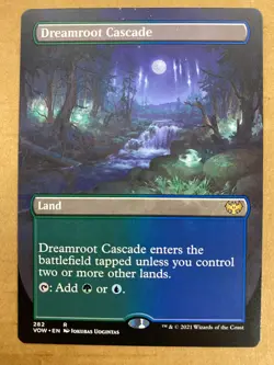 MTG 1x BORDERLESS Dreamroot Cascade 282 Innistrad: Crimson Vow Magic the x1 NM - Image 1