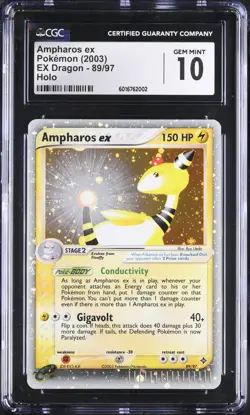 2003 Pokemon EX Dragon Ampharos EX Holo 89/97 CGC 10 (NOT PSA) - Image 1