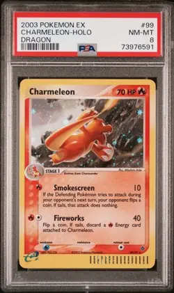 CHARMELEON PSA 8 99/97 EX DRAGON Pokemon Card Holo NM-MT - 2003 - Image 1