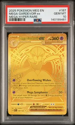 2025 POKEMON MEG EN-MEGA EVOLUTION MEGA HYPER RARE #187 MEGA GARDEVOIR EX PSA 10 - Image 1