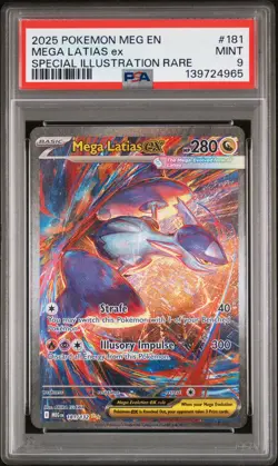 2025 POKEMON MEG EN-MEGA EVOLUTION #181 MEGA LATIAS EX PSA 9 - Image 1