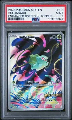 2025 POKEMON MEG EN-MEGA EVOLUTION ENHANCED BOOSTER BOX TOPPER BULBASAUR PSA 9 - Image 1