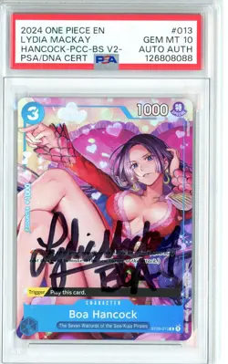 PSA GEM MINT 10 Lydia Mackay Boa Hancock ST03-013 OP Seven Warlords Of The Sea - Image 1
