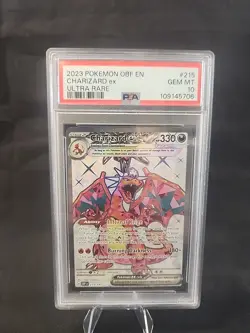 2023 POKEMON OBF EN-OBSIDIAN FLAMES ULTRA RARE #215 CHARIZARD EX PSA 10 - Image 1